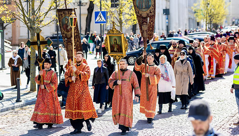 Procesija už Lietuvos stačiatikių vienybę ir karo Ukrainoje stabdymą