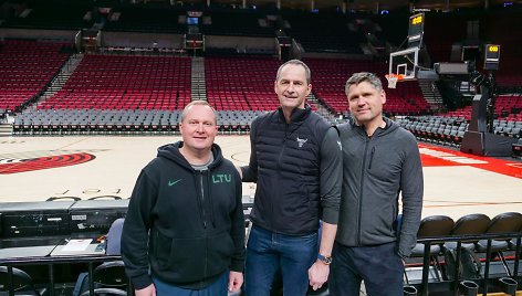 Portlande – K.Maksvyčio susitikimas su A.Karnišovu ir kitais NBA lietuviais