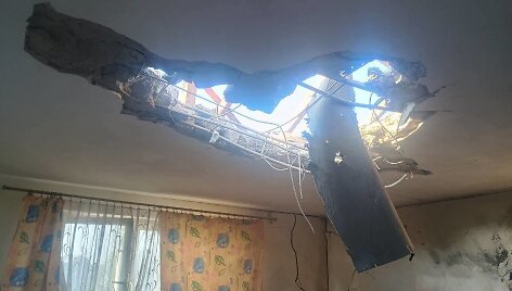 Per Rusijos dronų ataką nukentėjo gyvenamasis namas Lenkijoje