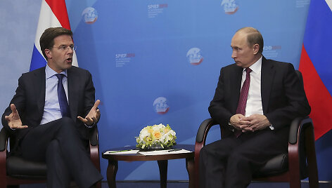 Markas Rutte ir Vladimiras Putinas