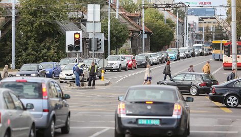 Vilniaus Naujamiestyje transporto spūstys