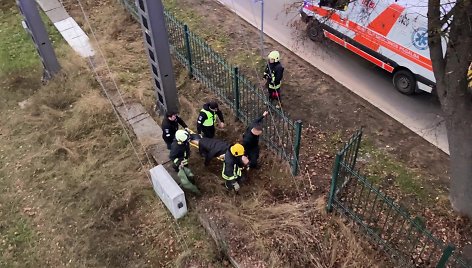 Vilniuje vaikinas šoko ant traukinio – nuplėšė kabelį: elektra trenkė ir medikui