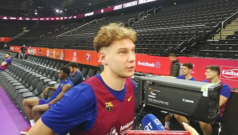 &bdquo;Barcelona&ldquo; treniruotė Kauno arenoje. Rokas Jokubaitis