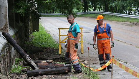 Nuoplova Verkių gatvėje Vilniuje