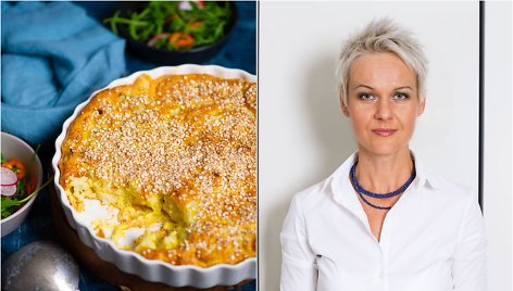 Nida Degutienė ir jos keptas kalafiorų apkepas „gratin“