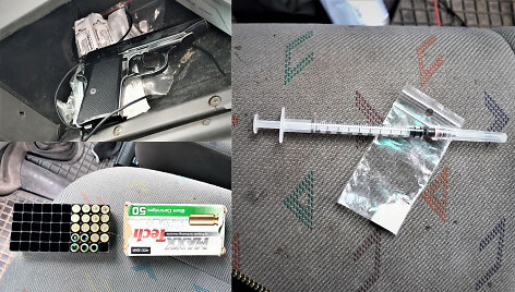 Pasieniečių patikrintame automobilyje &ndash; pistoletas, &scaron;audmenys ir, įtariama, kvai&scaron;alai