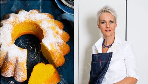 Nida Degutienė ir jos keptas brazili&scaron;kas kukurūzų miltų keksas