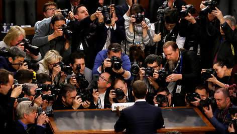 „Facebook“ vadovas Markas Zuckerbergas JAV Senate