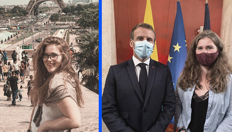 Gabriela Maria Forgeron ir Emmanuelis Macronas