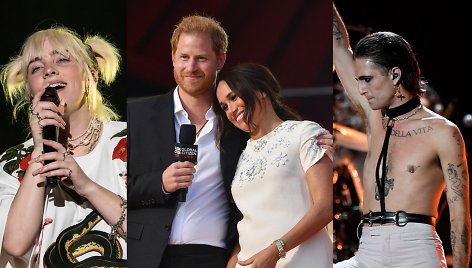 Billie Eilish, princas Harry, Meghan Markle, Damiano Davidas