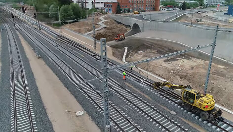 Rail Baltic railway stretch between Kaunas and Palemonas