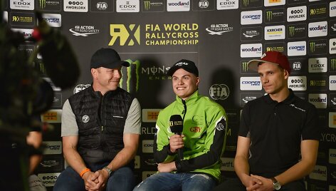 Rokas Baciu&scaron;ka tiesioginėje WorldRX spaudos konferencijoje