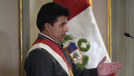 Peru prezidentas Pedro Castillo išvengė apkaltos