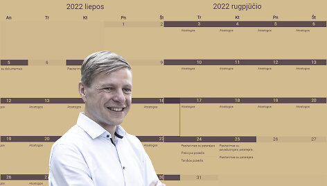 Vilniaus mero liepos ir rugpjūčio mėnesių darbotvarkė
