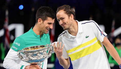 Novakas Džokovičius ir Daniilas Medvedevas varžėsi šių metų „Australian Open“ finale