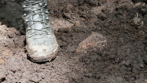 Archeologai Medvėgalio papėdėje aptiko kūlgrindą