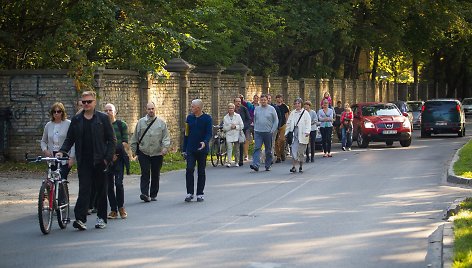 Protesto akcija Vilniaus P.Vileišio gatvėje.