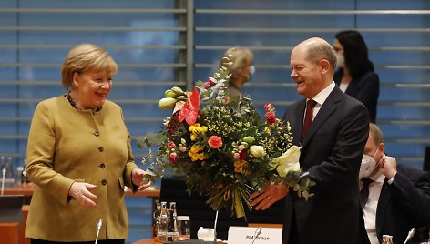 Angela Merkel ir Olafas Scholzas