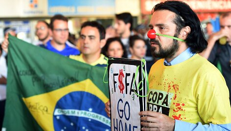 Protestuotojai Brazilijoje