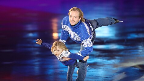 Jevgenijus Pliu&scaron;čenka ir jo sūnus Aleksandras Pliu&scaron;čenka 