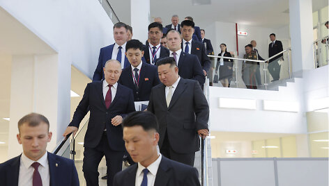 Vladimiras Putinas ir Kim Jong Unas