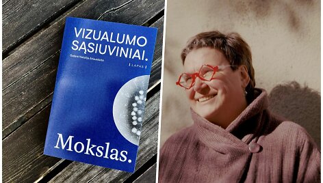 Leidinys &bdquo;Vizualumo sąsiuviniai. Mokslas&ldquo; ir jo sudarytoja Natalija Arlauskaitė