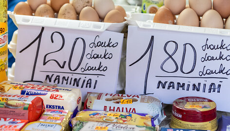Maisto kainos &Scaron;e&scaron;kinės turguje