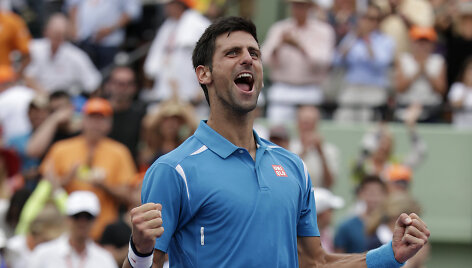 &bdquo;Miami Open&ldquo; finalas: Novakas Džokovičius &ndash; Kei Nishikoris