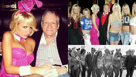 Hugh Hefneris su Paris Hiltos. „Playboy“ zuikutės