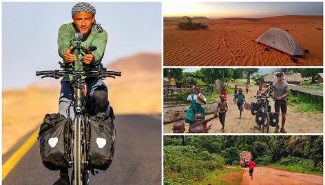 Įspūdinga Algirdo kelionė dviračiu per Afriką
