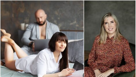 Psichologė Sonata Vizgaudienė (de&scaron;inėje) &ndash; apie dirbti nenorinčias moteris