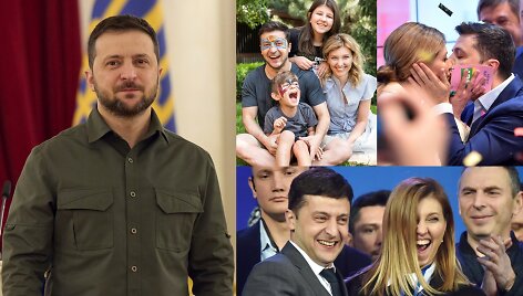 Volodymyras Zelenskis su &scaron;eima
