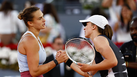 Aryna Sabalenka ir Iga Swiatek