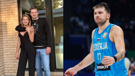 Luka Dončičius su mylimąja Anamaria Goltes 