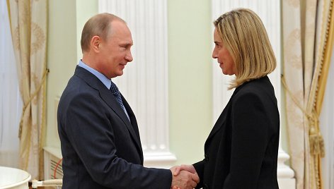 Vladimiras Putinas ir Federica Mogherini