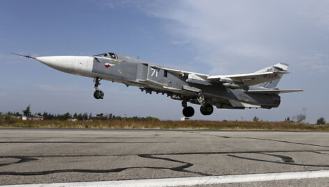 Rusijos naikintuvas &bdquo;Su-24&ldquo; Sirijoje