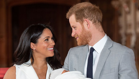 Meghan Markle ir princas Harry su pirmagimiu Archie