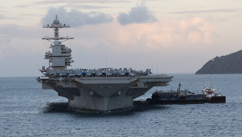 JAV lėktuvne&scaron;is &bdquo;USS Gerald R. Ford&ldquo; / Christopher Drost / ZUMAPRESS.com