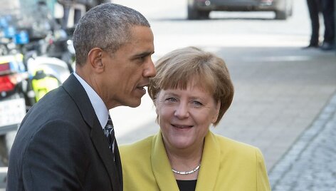 Barackas Obama ir Angela Merkel