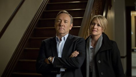 Robin Wright ir Kevinas Spacey seriale „Kortų namelis“