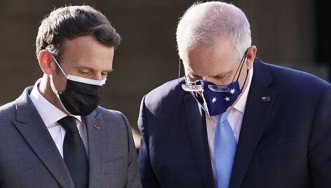 Emmanuelis Macronas ir Scottas Morrisonas