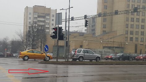 Eismo įvykis prie Policijos departamento