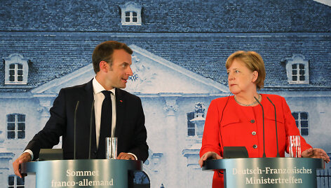 Emmanuelis Macronas ir Angela Merkel