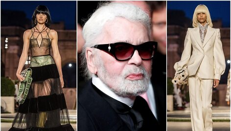 &bdquo;Fendi&ldquo; 2019&ndash;2020 m. rudens ir žiemos kolekcijos modeliai ir Karlas Lagerfeldas