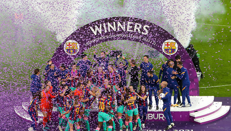 „Barcelona“ futbolininkės triumfavo Čempionų lygos finale.