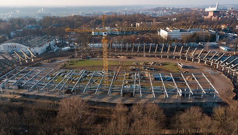 Rekonstruojamas S.Dariaus ir S.Girėno stadionas