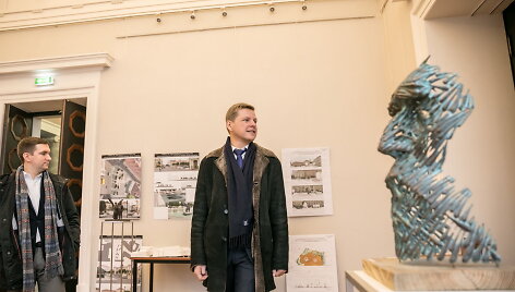 Paminklo dr. Jonui Basanavičiui projektinių darbų apžiūra