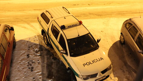 Pareigūnai Vilniaus Pilaitės rajone.