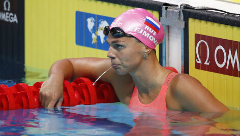 Julija Jefimova pasaulio čempionate fini&scaron;avo trečia.