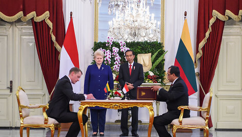  Prezidentės valstybinis vizitas Indonezijoje